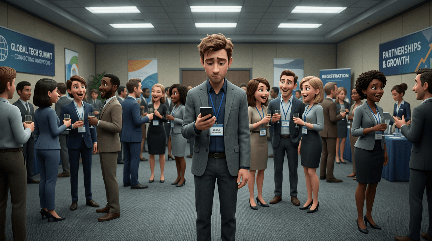 Uninspiring corporate networking event