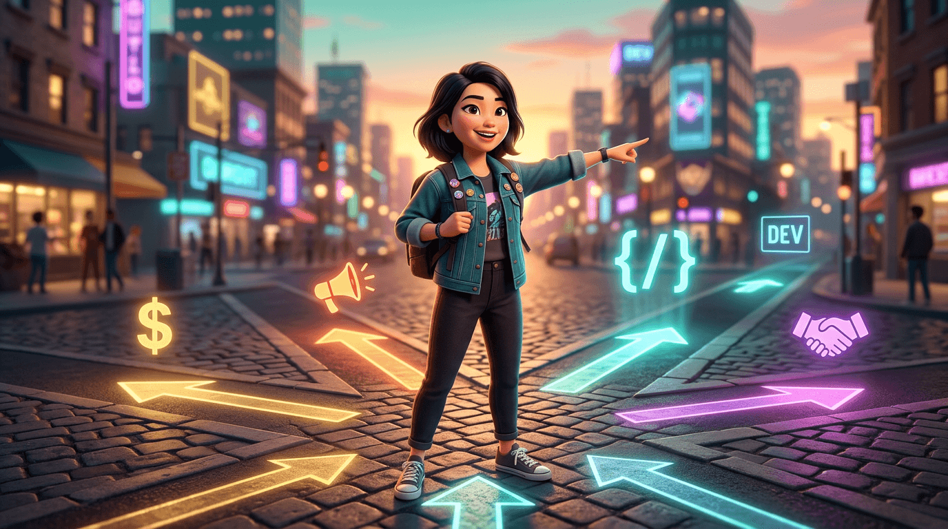 Professional discovering the right connection