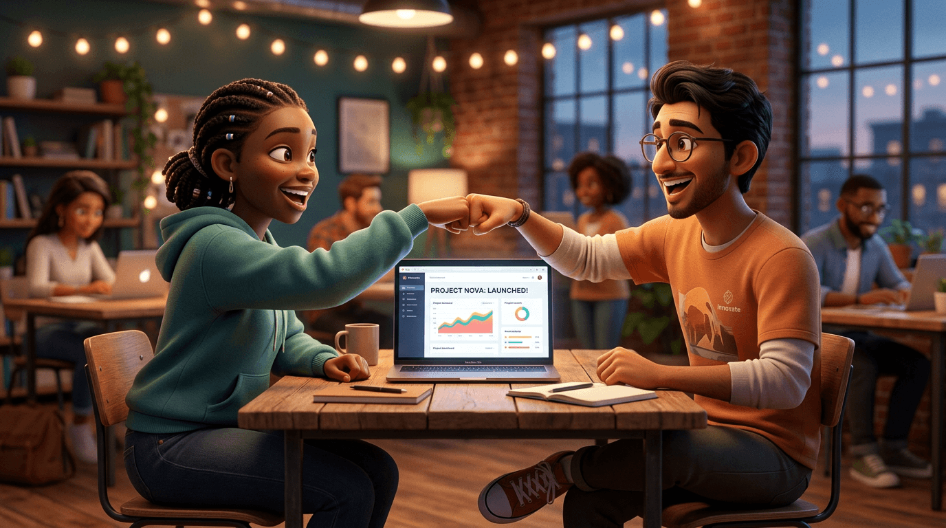 Professionals connecting and collaborating in a modern workspace