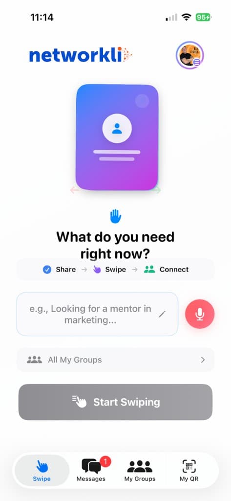 Networkli needs page - post what you need and get matched with people who can help